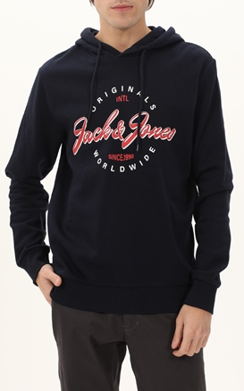 JACK & JONES-Ανδρική φούτερ μπλούζα JACK & JONES 12228537 JOROSCAR μπλε